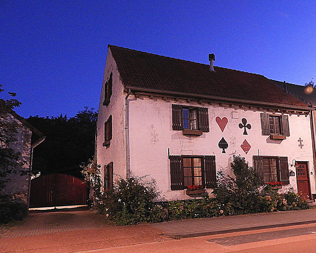 Playing cards house--(with a bit of luck l"ll    last until my 89th birthday)