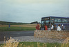 Cambridge Coach Services P313 CVE on the Scotland-England border - 2 Aug 1997