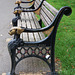 Bench In Clissold Park, Stoke Newington, Hackney, London