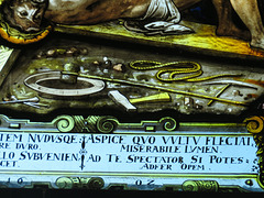 kedleston church derbs; swiss c17 passion glass by franz fallenter dated 1602