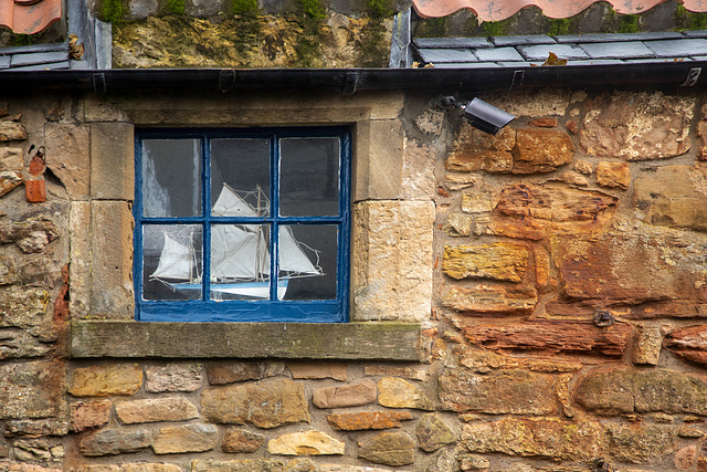 Model Yacht in a Window in Crail