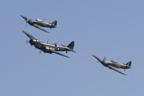 Bristol Blenheim and Hawker Hurricanes