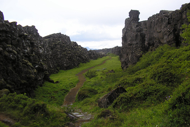 Geological Fault At Thingvellir