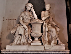 kedleston church derbs; c18 tomb of sir nathaniel curzon +1719, carved by rysbrack in 1737
