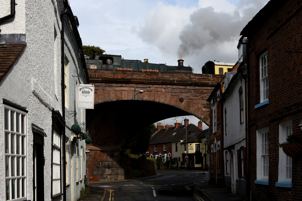 Viaduct at the end of the street.