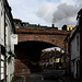 Viaduct at the end of the street.