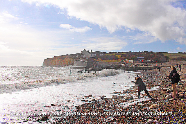 Photographers at Cuckmere Haven - 28.3.2016