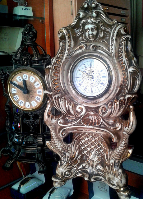 Antique clocks or Stan & Ollie