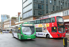 First Eastern Counties Buses in Norwich - 9 Feb 2024 (P1170424)