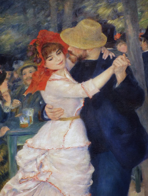 Detail of Dance at Bougival by Renoir in the Boston Museum of Fine Arts, January 2018