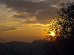 Sunset on the hills of Monferrato, Alessandria