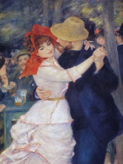 Detail of Dance at Bougival by Renoir in the Boston Museum of Fine Arts, January 2018