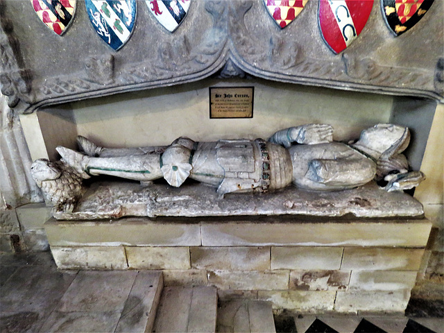 kedleston church derbs ; c15 curzon tomb effigy