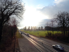 Schnellstrasse T-6 von Lyss nach Biel, Blick richtung Lyss