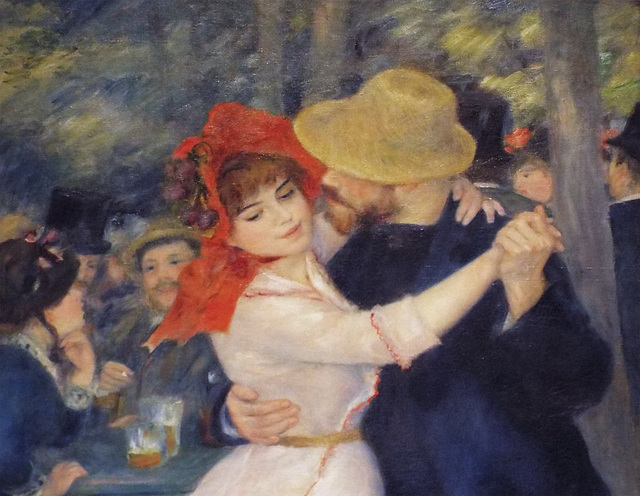 Detail of Dance at Bougival by Renoir in the Boston Museum of Fine Arts, January 2018