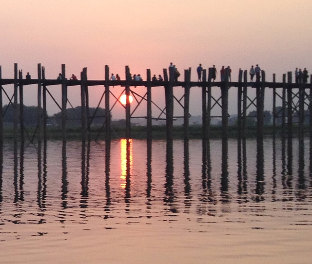 U Bein bridge at sunset