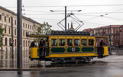 Historische Straßenbahn im Zentrum Braunschweigs