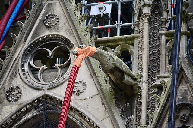 Paris 2024 – Notre-Dame – Gagged gargoyle