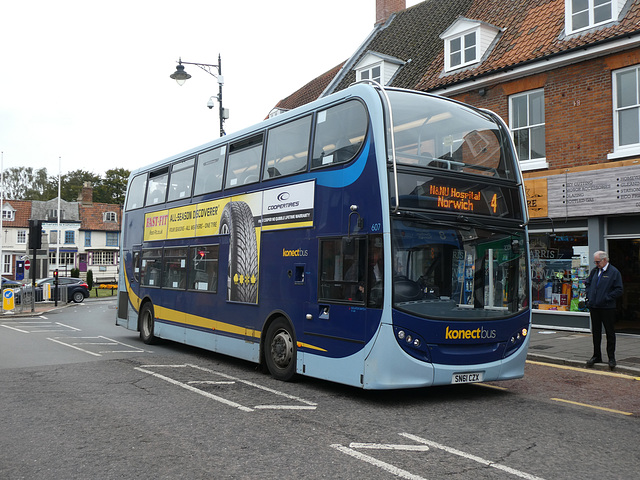 Konectbus 607 (SN61 CZX) in East Dereham - 28 Sep 2020 (P1070826)