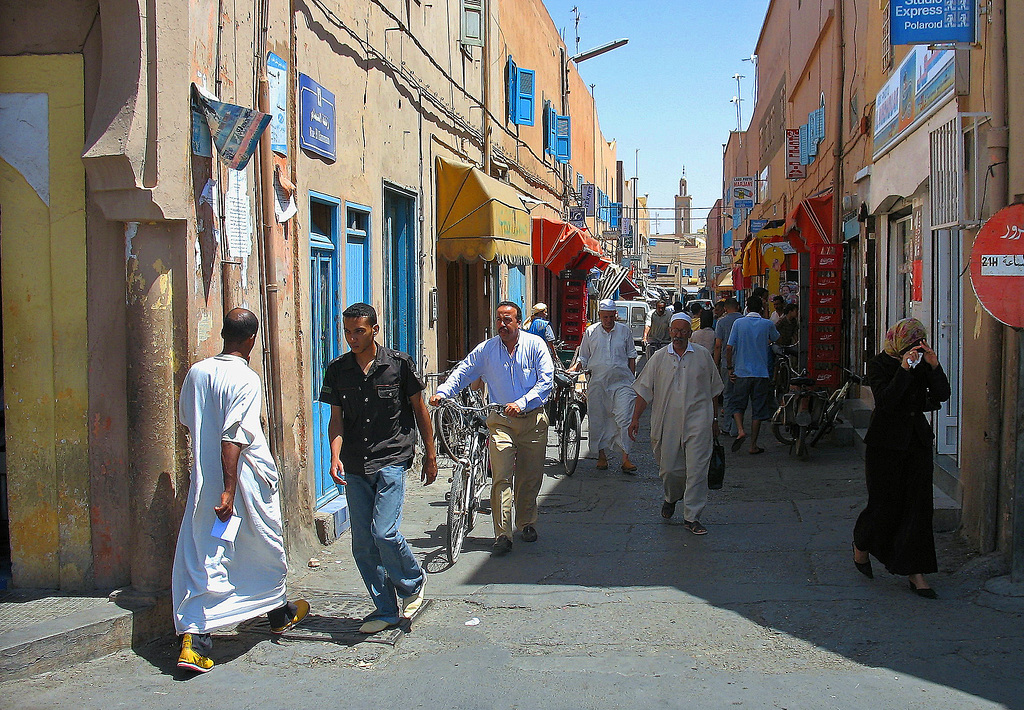 Rue commerçante d'Essaouira .