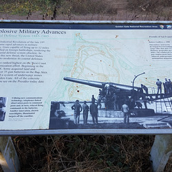 Interpretive sign for some of the coastal batteries Interpretive sign for some of the coastal batteries