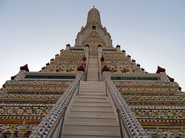 top of the  Wat Arun Temple , Bangkok _Thailand