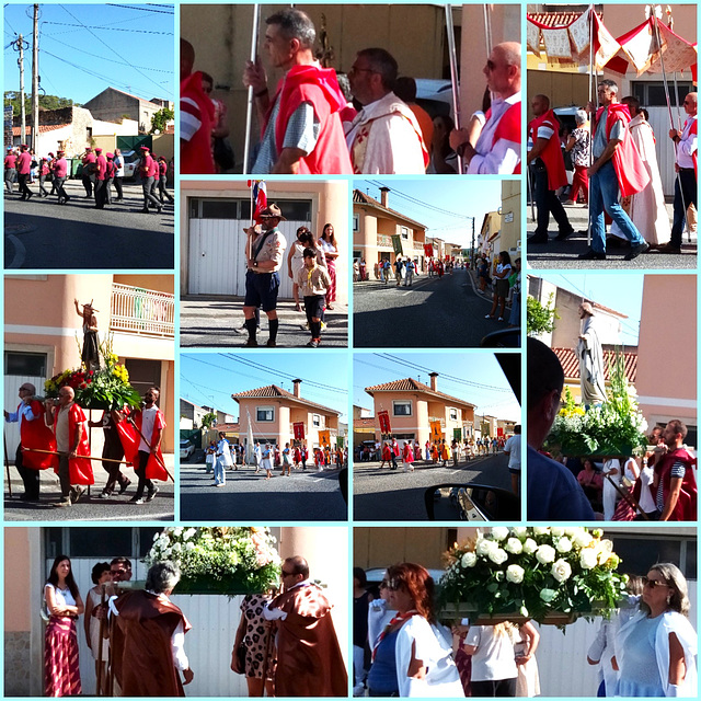 Traffic stopped at Moledo for the Procession of the Assumption of Our Lady parade
