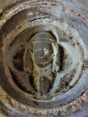 kedleston church derbs; late c13 curzon tomb with sunken medallion of a lady