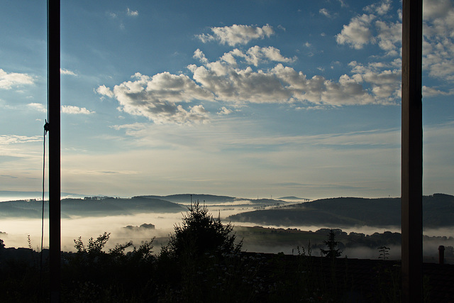 Blick von der Übungsplattform ins Tal