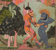 Detail of Demons Fighting over an Animal Limb in the Metropolitan Museum of Art, September 2019