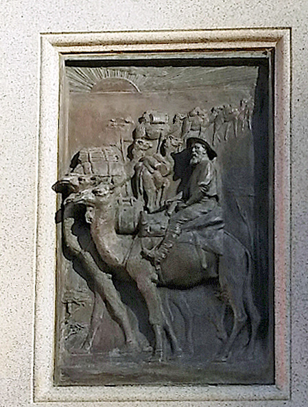 The Elder Scientific Expedition: detail from statue of Sir Thomas Elder