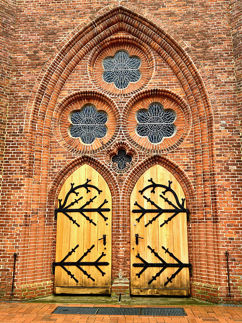 Kirchentür in Norddeutschland Kirchentür in Norddeutschland