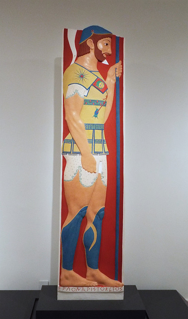 Color Reconstruction of the Funerary Stele of Aristion in the Metropolitan Museum of Art, December 2022