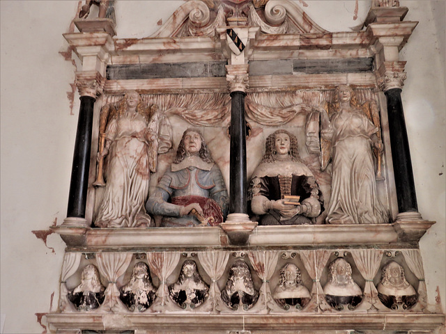 kedleston church derbs ; c17 tomb of sir john curzon +1686, erected 1664 by richard hall kedleston church derbs ; c17 tomb of sir john curzon +1686, erected 1664 by richard hall