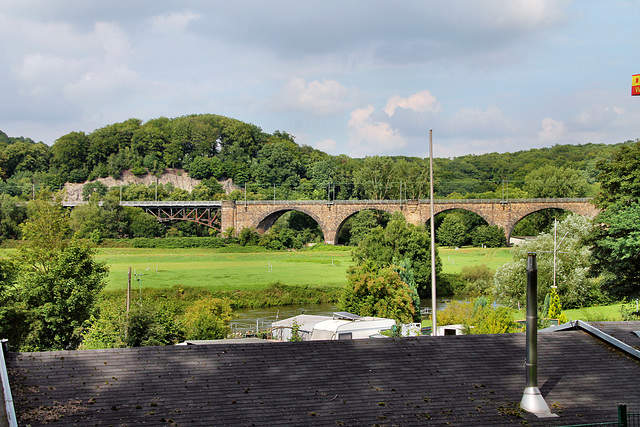 Blick auf das Ruhrviadukt der Elbschetalbahn (Witten-Bommern) / 26.07.2017