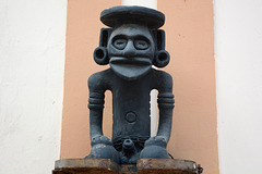 Dominican Republic, Santo Domingo, Street Statue on Calle El Conde 159
