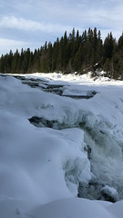 Tännforsen - frozen waterfall