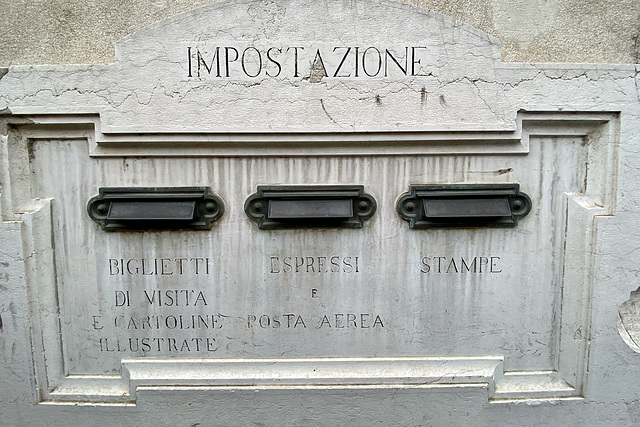 Mantua 2021 – Postboxes for different classes of post