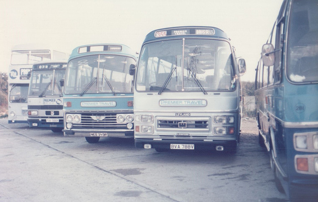 502 Premier Travel Services line up  at Premier Park, Kings Hedges - Sat 28 Sept 1985 (Ref 28-11)