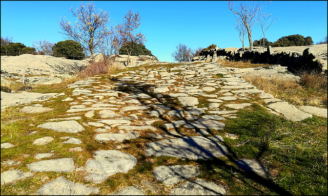 Another section that shows it clearly was  once a Roman road.