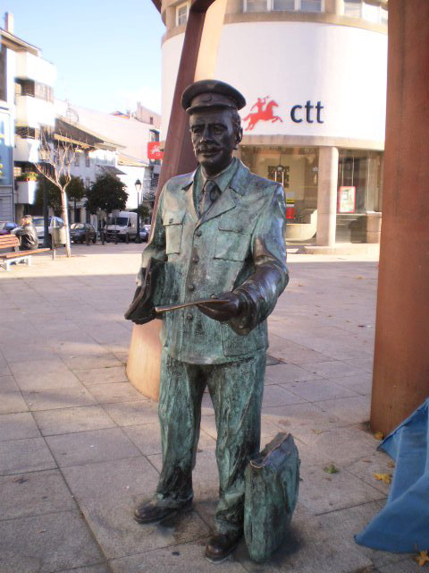 Statue of postman.