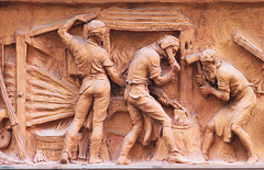 cutlers' hall, london, c19  hall,1886-7 by t.tayler smith, with terracotta frieze by creswick, a ruskin protege