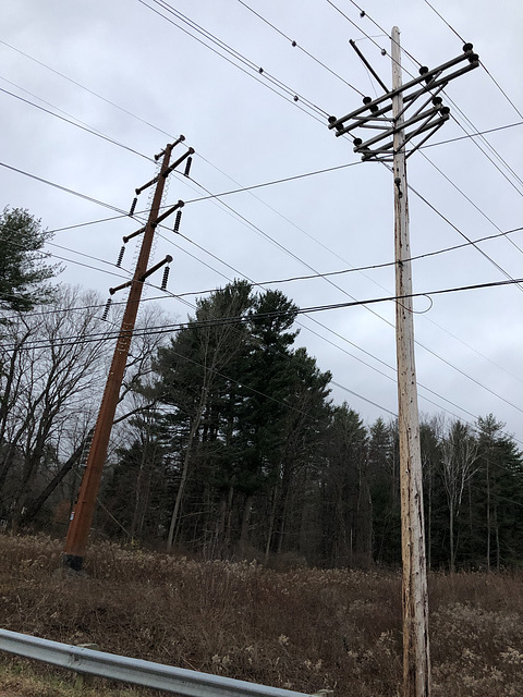 EVERSOURCE 115kV tower and WMECo and MECo 22.9kV and 7.6kV pole