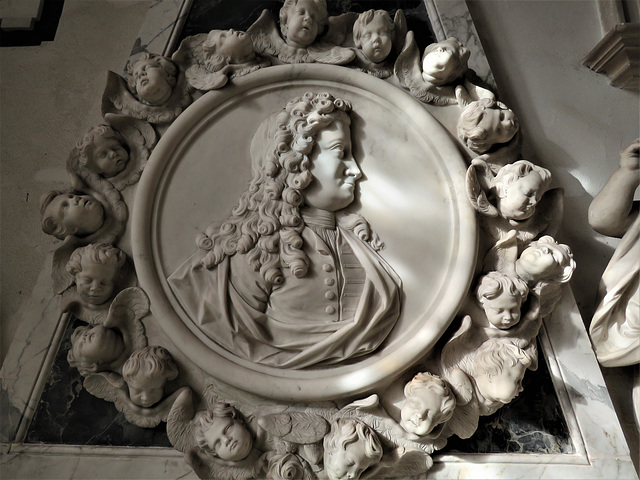 kedleston church derbs; c18 tomb of sir john curzon +1727, attrib to edward hurst