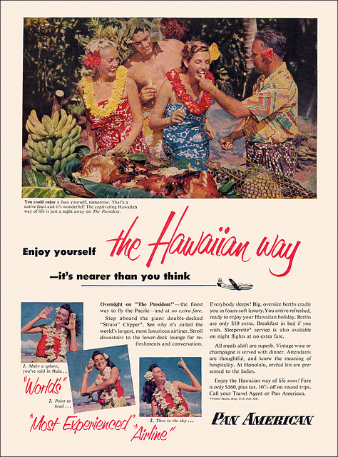 Pan American Airlines Ad, 1952