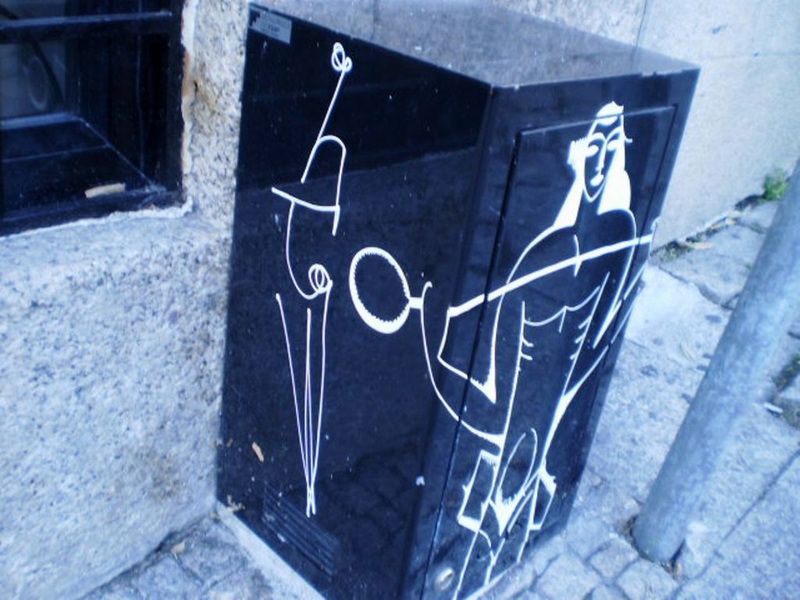 Street art on electricity box.