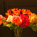 Courtyard flowers gathered on a rainy Monday evening