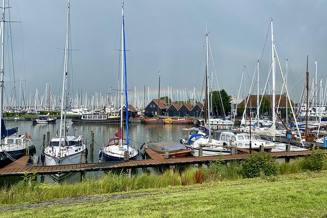 Hindeloopen 2021 – Harbour and low rainbow