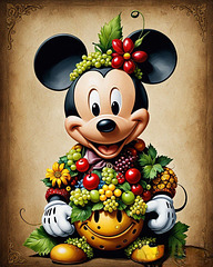 Mickey , à la manière d'Arcimboldo