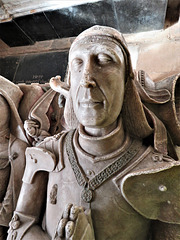kedleston church derbs ; c15 tomb of  sir john curzon +1456